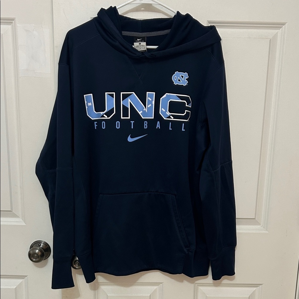 UNC Hoodie Football hoodie Therma fit sweatshirt size large blue pullover